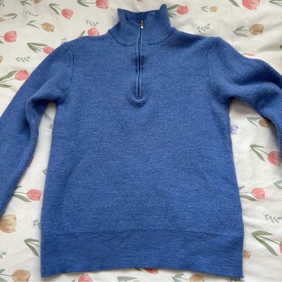 Maglificio Bartolini Stylish Blue Zip-Up Sweater Merino Wool Large - Picture 5 of 7